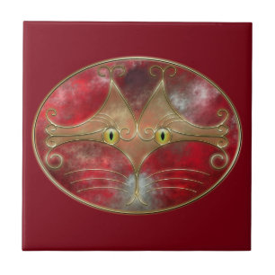 Azulejo decorativo dos Gato-Olhos