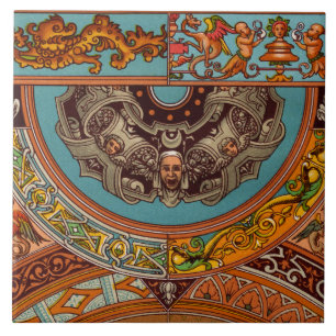 Azulejo Decorativo Dragões e Gargoyles