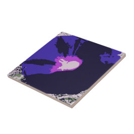 Azulejo Decorativo Floral Roxo