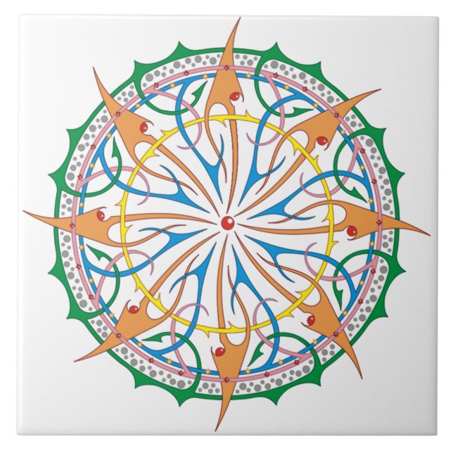 Azulejo Decorativo Oceânico Espiral (W) (Frente)