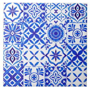 Azulejo Decorativo Vermelho Padrão de Remendo de A