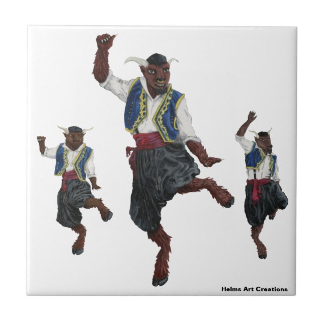 Azulejo Decorrido de Minotaurs Gregos (Frente)