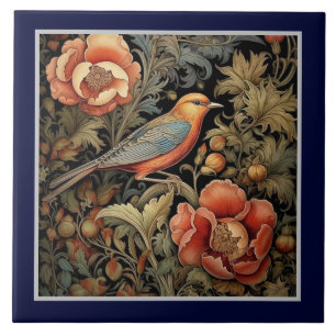 Azulejo - Design de Pássaro Art Nouveau