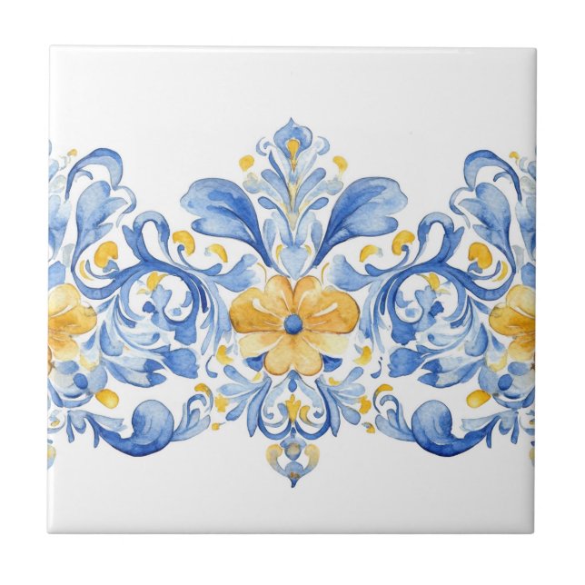 Azulejo Design do Estilo Talavera Hacienda Mexican (Frente)