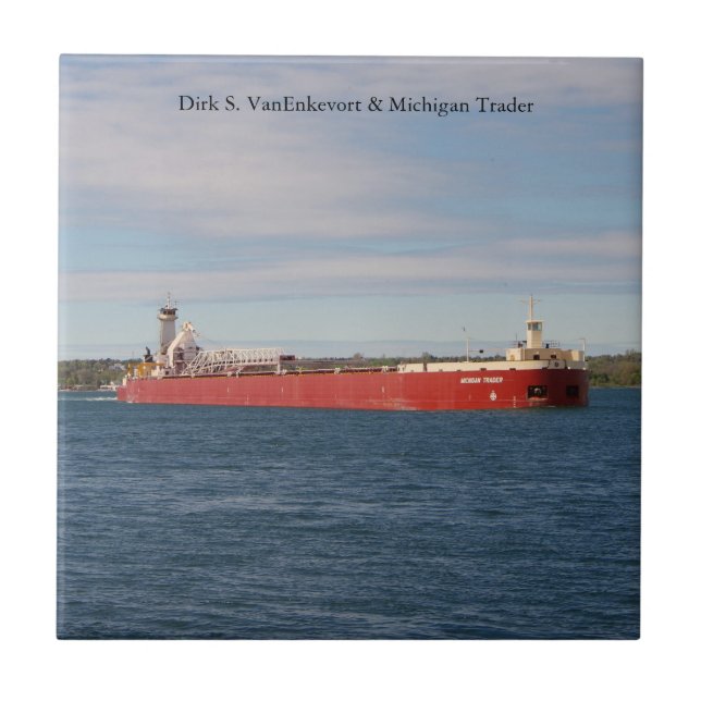 Azulejo Dirk S. VanEnkevort & Michigan Trader (Frente)
