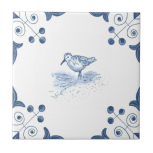 Azulejo do borrelho de Delft com cantos do rolo