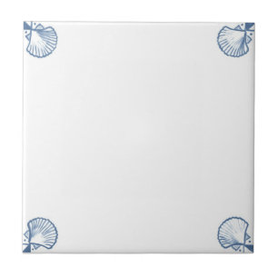 Azulejo do campo de Delft com cantos de Shell