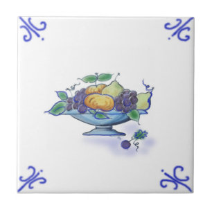 Azulejo do design da cesta de fruta de DFB03 Delft