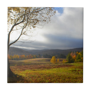 Azulejo do Dia de Queda de Vermont Cloudy