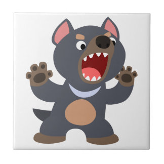 Azulejo do Diabo da Tasmania de Cartoon Bonito