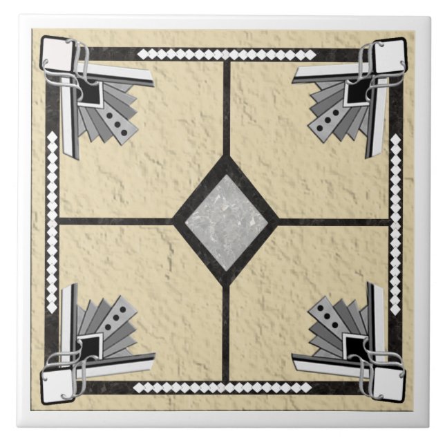azulejo do diamante do deco (Frente)