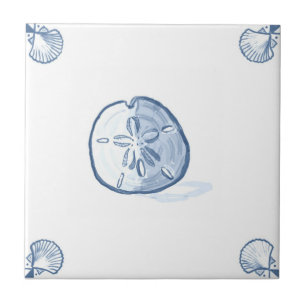 Azulejo do dólar de areia de Delft com cantos de