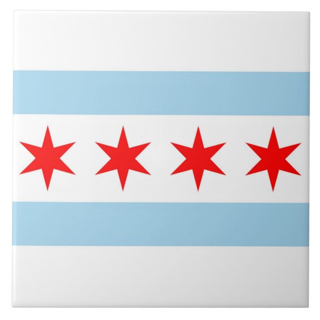 Azulejo do Estado de Chicago Flag Illinois (Frente)
