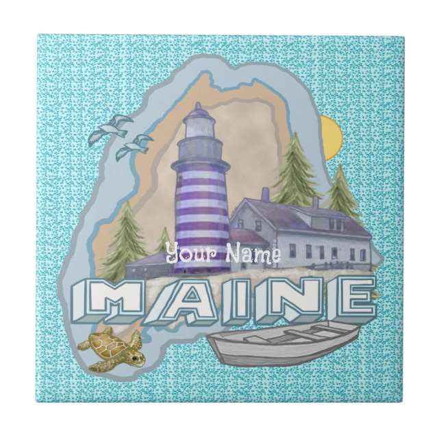 Azulejo do Farol de Maine (Frente)