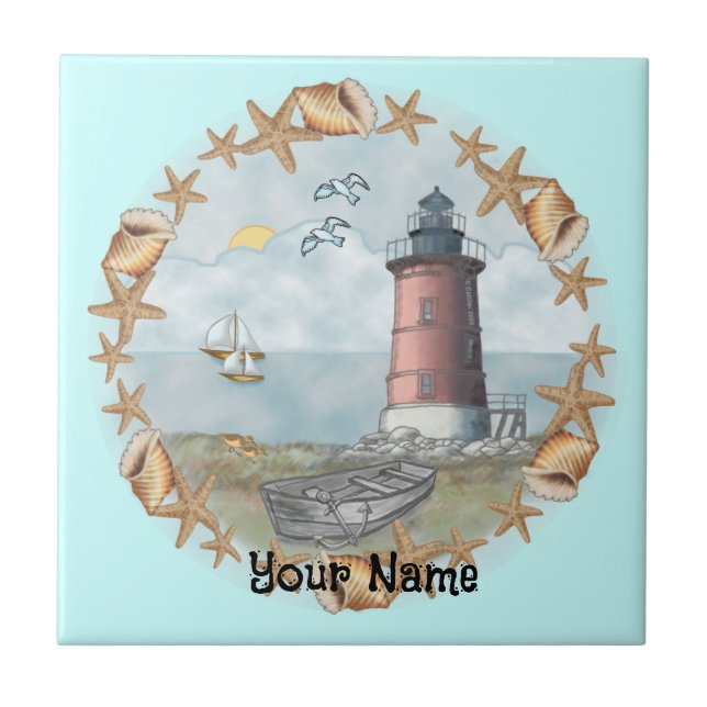 Azulejo do Farol Delaware Shells (Frente)