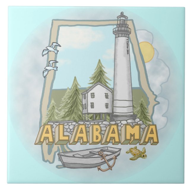 Azulejo do Farol do Alabama (Frente)