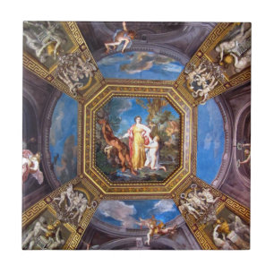 Azulejo do fresco do teto do museu do vaticano