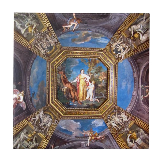 Azulejo do fresco do teto do museu do vaticano (Frente)