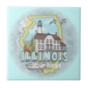 Azulejo do Ilhthouse de Illinois