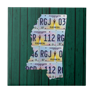 Azulejo do mapa da matrícula de Mississippi