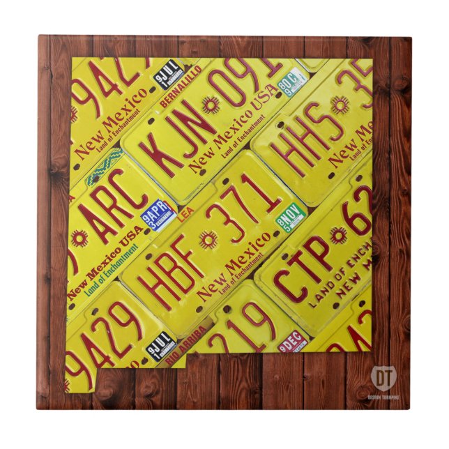 Azulejo do mapa da matrícula de New mexico (Frente)