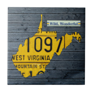 Azulejo do mapa da matrícula de West Virginia