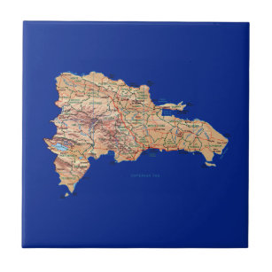 Azulejo do mapa da República Dominicana