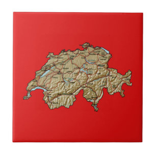 Azulejo do mapa da suiça