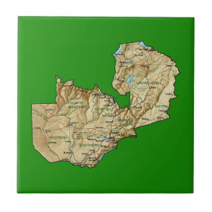 Azulejo do mapa da Zâmbia