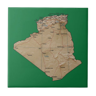 Azulejo do mapa de Argélia