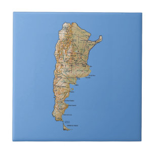 Azulejo do mapa de Argentina