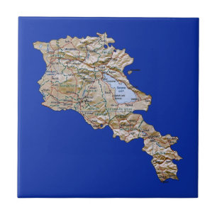 Azulejo do mapa de Arménia