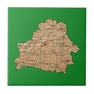 Azulejo do mapa de Belarus