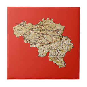 Azulejo do mapa de Bélgica