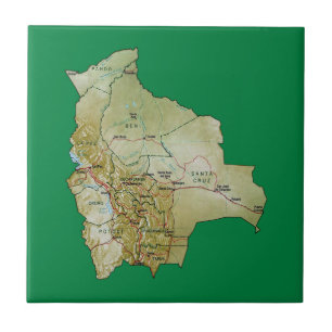 Azulejo do mapa de Bolívia