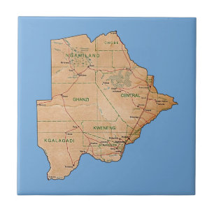 Azulejo do mapa de Botswana