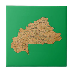 Azulejo do mapa de Burkina Faso