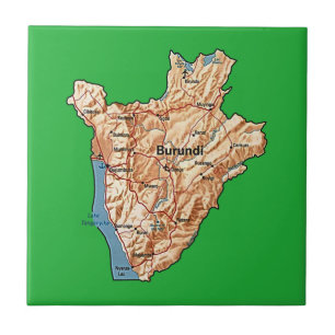 Azulejo do mapa de Burundi