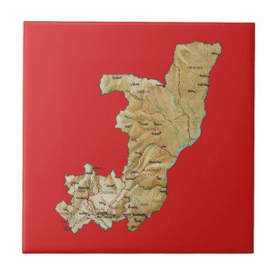 Azulejo do mapa de Congo-Brazzaville