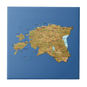 Azulejo do mapa de Estónia