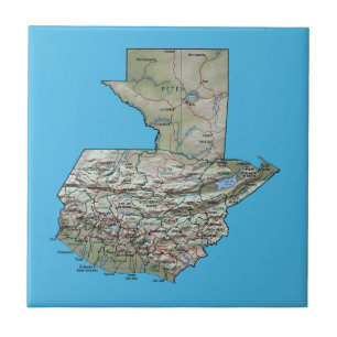 Azulejo do mapa de Guatemala