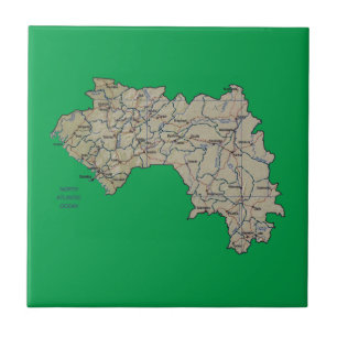 Azulejo do mapa de Guiné-Conakry