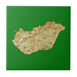 Azulejo do mapa de Hungria