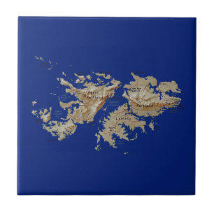 Azulejo do mapa de Ilhas Falkland
