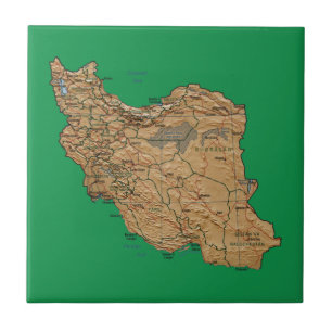 Azulejo do mapa de Irã