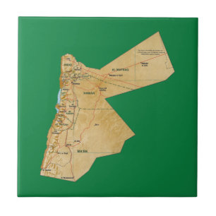 Azulejo do mapa de Jordão