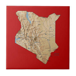 Azulejo do mapa de Kenya