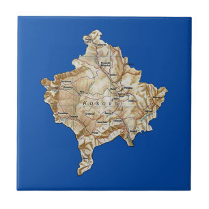 Azulejo do mapa de Kosovo