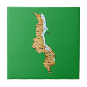 Azulejo do mapa de Malawi