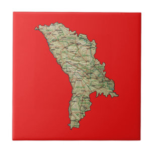 Azulejo do mapa de Moldova